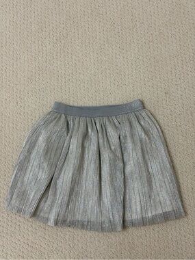 H&M Silver Metallic Circle Skirt Size 6X-7